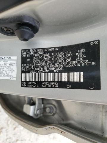 Photo 14 from auction – 2003 TOYOTA HIGHLANDER with VIN JTEGD21A030069390