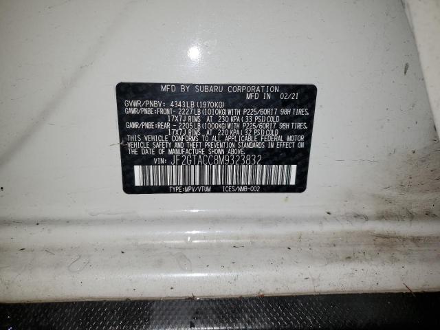 Photo 14 from auction – 2021 SUBARU CROSSTREK with VIN JF2GTACC8M9323832