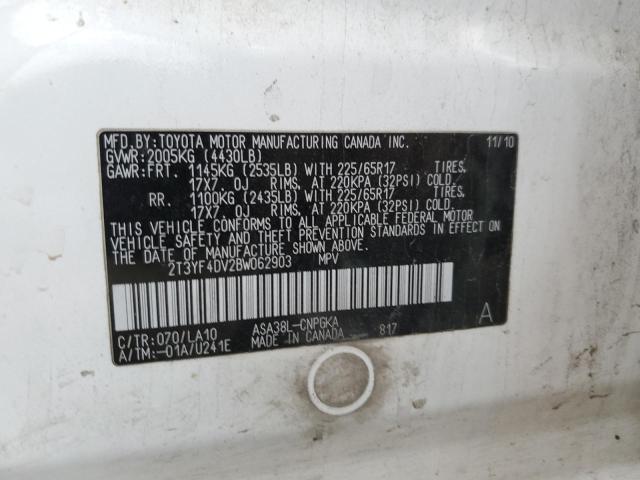 Photo 14 from auction – 2011 TOYOTA RAV4 LIMIT with VIN 2T3YF4DV2BW062903