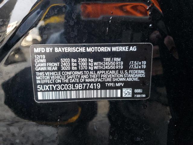 Photo 14 from auction – 2020 BMW X3 SDRIVE3 with VIN 5UXTY3C03L9B77419