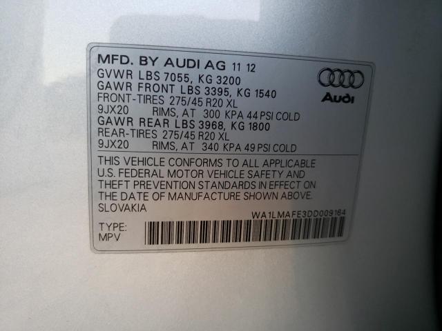 Photo 14 from auction – 2013 AUDI Q7 PREMIUM with VIN WA1LMAFE3DD009164