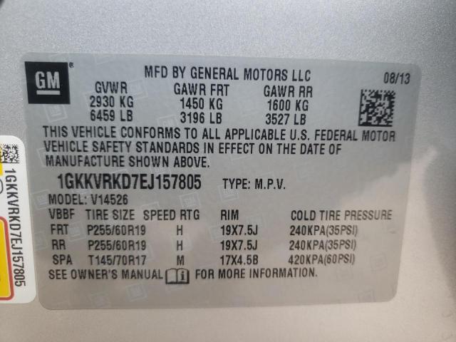 Photo 14 from auction – 2014 GMC ACADIA SLT with VIN 1GKKVRKD7EJ157805