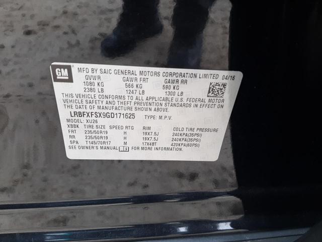 Photo 14 from auction – 2016 BUICK ENVISION P with VIN LRBFXFSX9GD171625