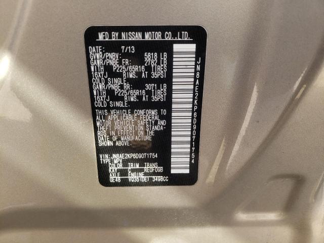 Photo 14 from auction – 2013 NISSAN QUEST S with VIN JN8AE2KP6D9071754