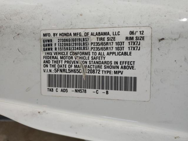 Photo 14 from auction – 2012 HONDA ODYSSEY EX with VIN 5FNRL5H65CB120872