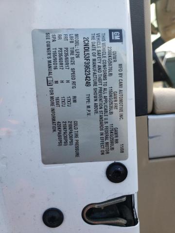 Photo 14 from auction – 2009 CHEVROLET EQUINOX LT with VIN 2CNDL53F396234249