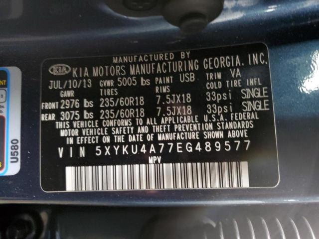 Photo 14 from auction – 2014 KIA SORENTO EX with VIN 5XYKU4A77EG489577