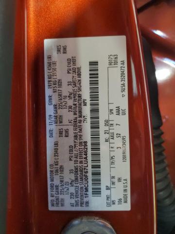 Photo 14 from auction – 2020 FORD ESCAPE S with VIN 1FMCU0F67LUA46298