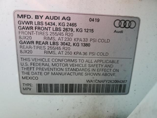 Photo 14 from auction – 2019 AUDI Q5 PRESTIG with VIN WA1CNAFY2K2094367