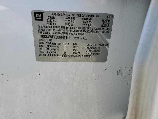 Photo 14 from auction – 2013 GMC TERRAIN SL with VIN 2GKALWEK6D6141441