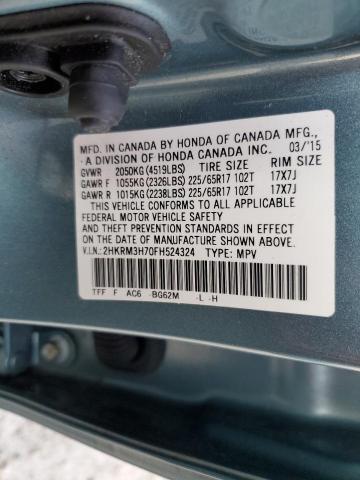 Photo 14 from auction – 2015 HONDA CR-V EXL with VIN 2HKRM3H70FH524324