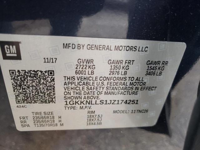 Photo 14 from auction – 2018 GMC ACADIA SLE with VIN 1GKKNLLS1JZ174251