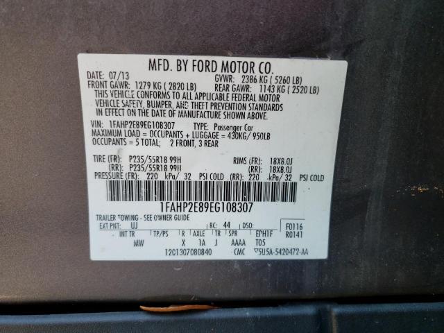 Photo 10 from auction – 2014 FORD TAURUS SEL with VIN 1FAHP2E89EG108307
