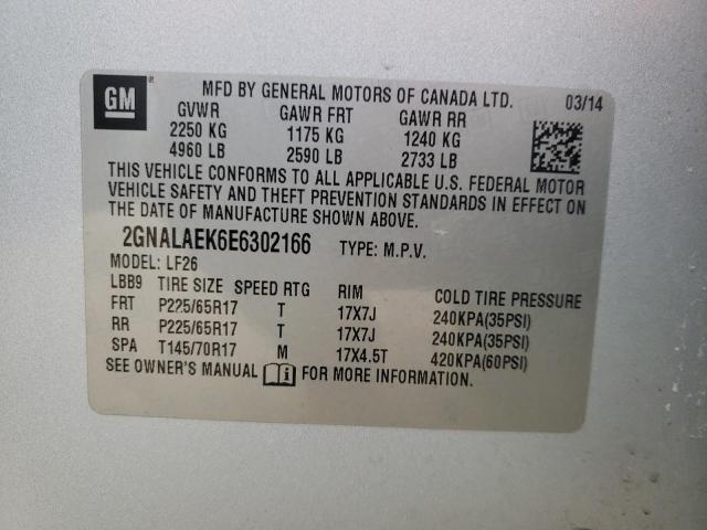 Photo 14 from auction – 2014 CHEVROLET EQUINOX LS with VIN 2GNALAEK6E6302166