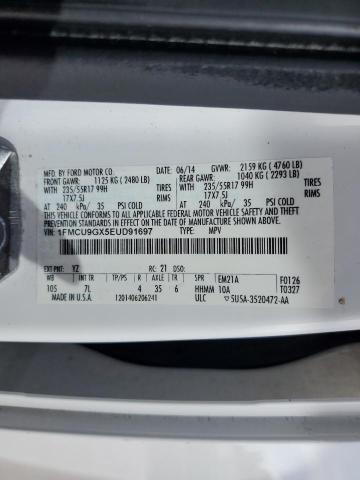 Photo 14 from auction – 2014 FORD ESCAPE SE with VIN 1FMCU9GX5EUD91697