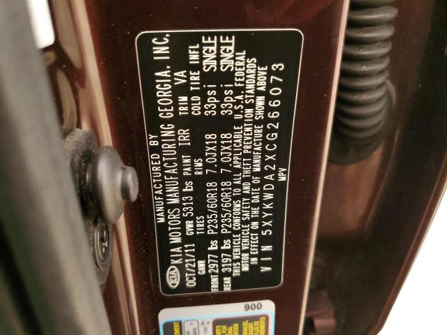 Photo 14 from auction – 2012 KIA SORENTO SX with VIN 5XYKWDA2XCG266073