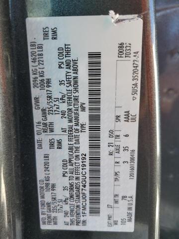 Photo 14 from auction – 2016 FORD ESCAPE S with VIN 1FMCU0F74GUC19192