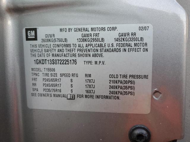 Photo 14 from auction – 2007 GMC ENVOY with VIN 1GKDT13S072225176