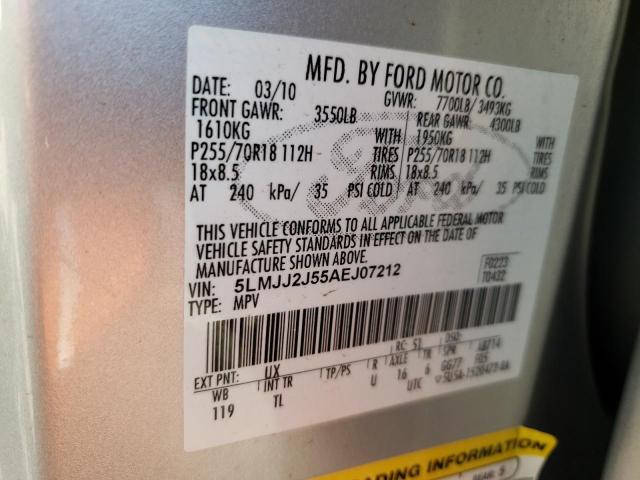 Photo 14 from auction – 2010 LINCOLN NAVIGATOR with VIN 5LMJJ2J55AEJ07212