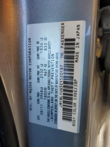 Photo 10 from auction – 2012 MAZDA 3 I with VIN JM1BL1UG5C1520187