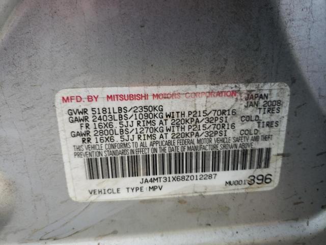 Photo 14 from auction – 2008 MITSUBISHI OUTLANDER with VIN JA4MT31X68Z012287