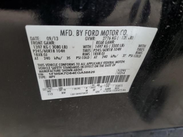 Zdjęcie 14 z aukcji – 2014 FORD EXPLORER X z VIN 1FM5K7D84EGA58826