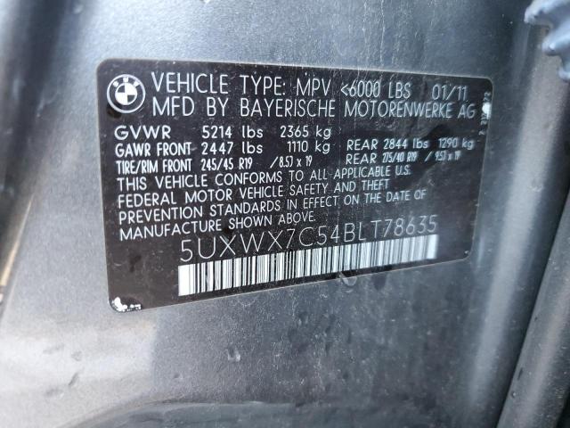 Photo 14 from auction – 2011 BMW X3 XDRIVE3 with VIN 5UXWX7C54BLT78635