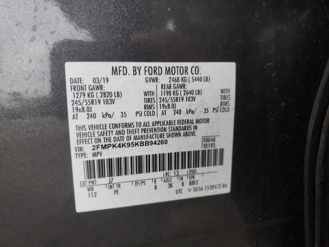 Photo 14 from auction – 2019 FORD EDGE TITAN with VIN 2FMPK4K95KBB94260