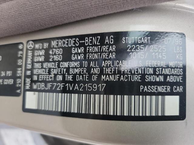 Photo 10 from auction – 1997 MERCEDES-BENZ E 420 with VIN WDBJF72F1VA215917