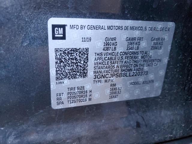 Photo 14 from auction – 2020 CHEVROLET TRAX 1LT with VIN 3GNCJPSB8LL220373