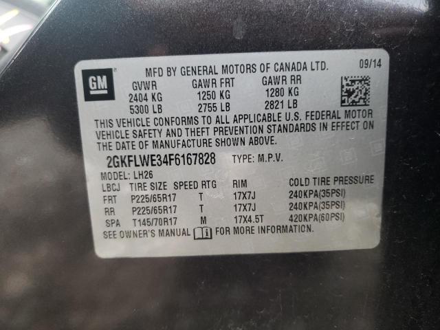 Photo 14 from auction – 2015 GMC TERRAIN SL with VIN 2GKFLWE34F6167828