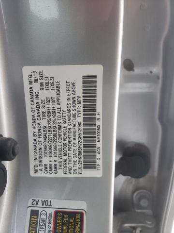 Photo 14 from auction – 2012 HONDA CR-V EXL with VIN 2HKRM3H72CH512090