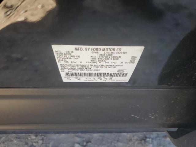 Photo 14 from auction – 2018 FORD EXPLORER X with VIN 1FM5K7D81JGB16997