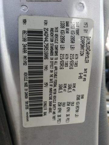 Photo 14 from auction – 2005 DODGE GRAND CARA with VIN 2D4GP44L75R516006