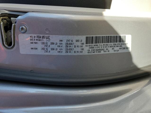 Photo 14 from auction – 2017 CHRYSLER PACIFICA T with VIN 2C4RC1BG0HR683432