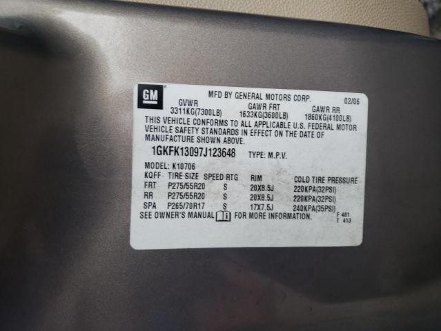 Photo 14 from auction – 2007 GMC YUKON with VIN 1GKFK13097J123648