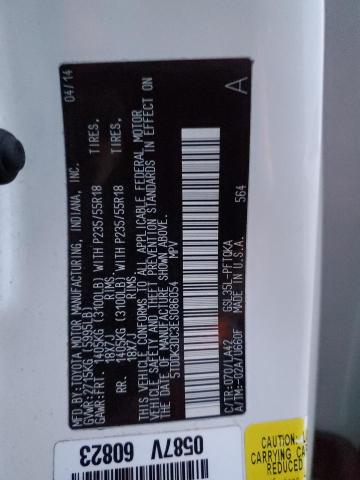 Photo 14 from auction – 2014 TOYOTA SIENNA XLE with VIN 5TDDK3DC3ES086054