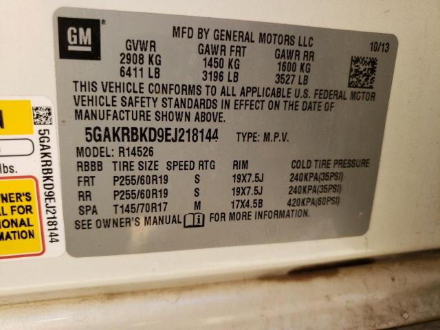 Photo 14 from auction – 2014 BUICK ENCLAVE with VIN 5GAKRBKD9EJ218144