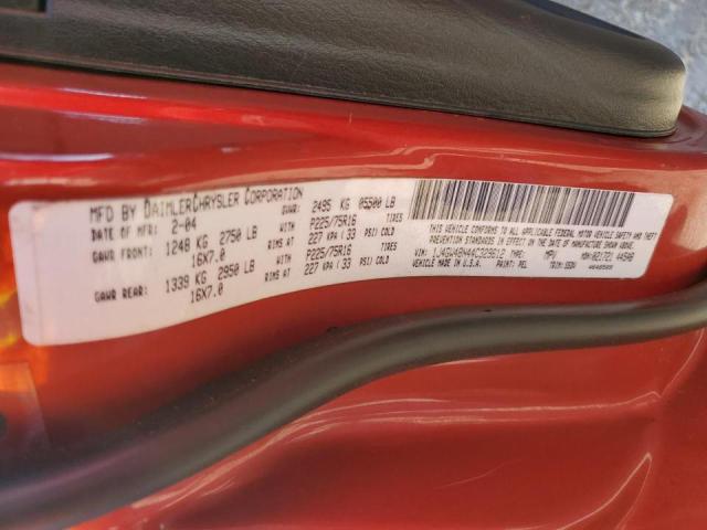 Photo 14 from auction – 2004 JEEP GRAND CHER with VIN 1J4GW48N44C329612