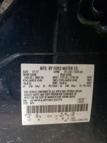 Photo 14 from auction – 2017 FORD EDGE SEL with VIN 2FMPK4J97HBC32775