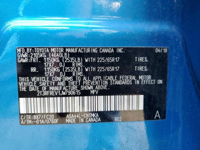 Photo 10 from auction – 2018 TOYOTA RAV4 ADVEN with VIN 2T3RFREV1JW790615