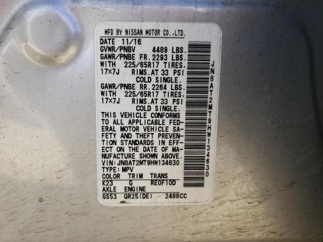 Photo 14 from auction – 2017 NISSAN ROGUE S with VIN JN8AT2MT9HW134630