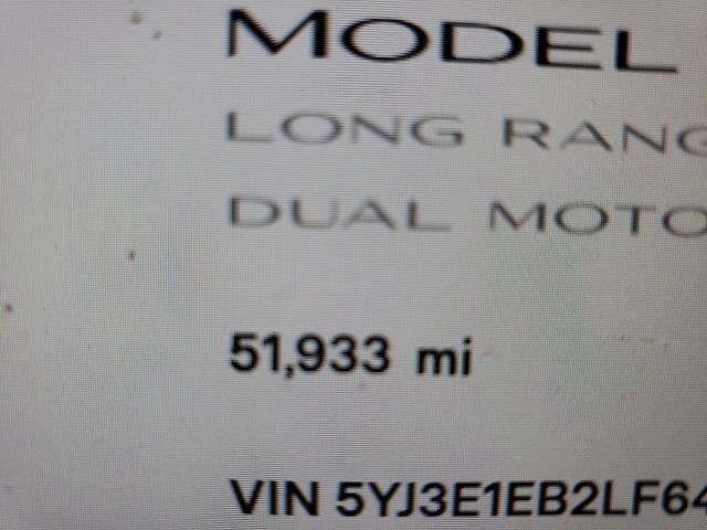 Photo 9 from auction – 2020 TESLA MODEL 3 with VIN 5YJ3E1EB2LF646385