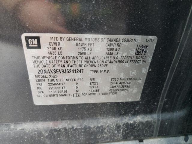 Photo 14 from auction – 2018 CHEVROLET EQUINOX LT with VIN 2GNAXSEV9J6241247