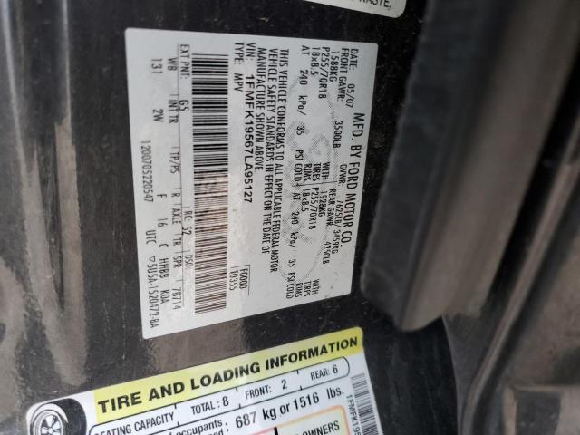 Photo 14 from auction – 2007 FORD EXPEDITION with VIN 1FMFK19567LA95127