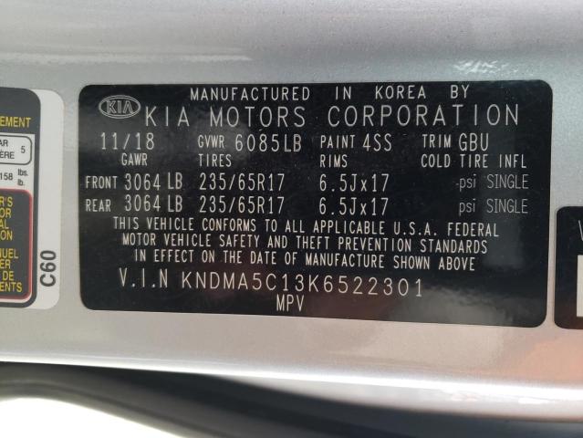 Photo 14 from auction – 2019 KIA SEDONA L with VIN KNDMA5C13K6522301