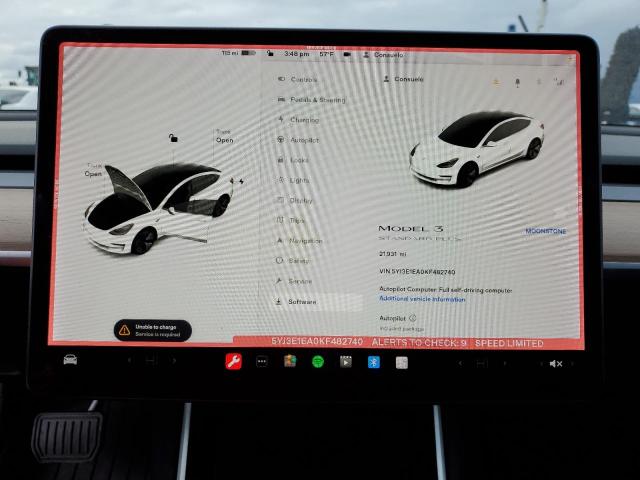 Photo 9 from auction – 2019 TESLA MODEL 3 with VIN 5YJ3E1EA0KF482740