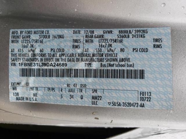 Photo 14 from auction – 2009 FORD ECONOLINE with VIN 1FBNE31L39DA24689