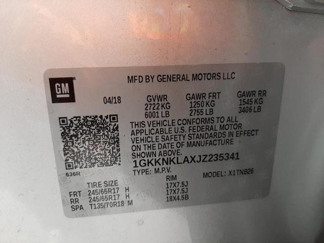 Photo 14 from auction – 2018 GMC ACADIA SLE with VIN 1GKKNKLAXJZ235341