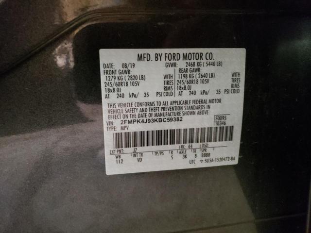 Photo 14 from auction – 2019 FORD EDGE SEL with VIN 2FMPK4J93KBC59382